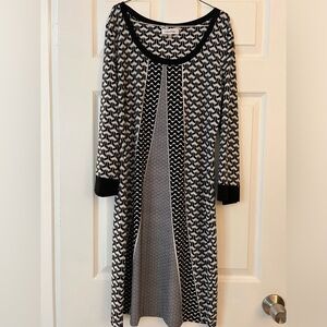 Calvin Klein black and white dress, small